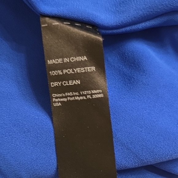 Black Level Chico's Blue and White Floral Midi Dress - Picture 6 of 14